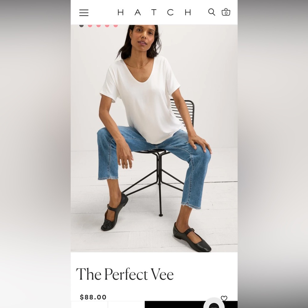 Hatch- The Perfect Vee, Size 1 (small), White